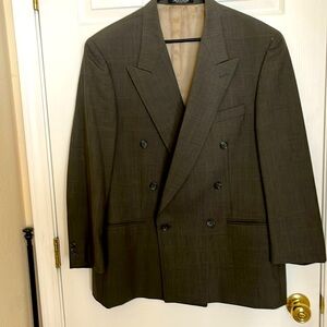 Vintage Cachet Men’s suit 43 R double breasted pants 36 waist with inseam 29 in